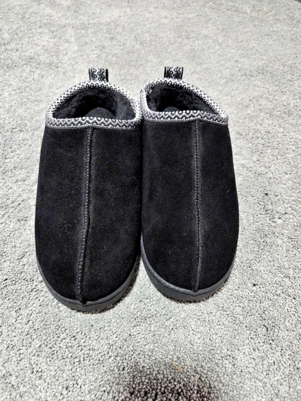 Canadiana Women's Suede Clog Slippers Black